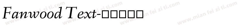 Fanwood Text字体转换